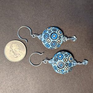 Handcrafted Ceramic Disk Earrings